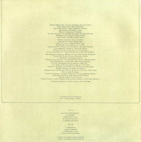 Angelo Branduardi : La Demoiselle (LP,Album)