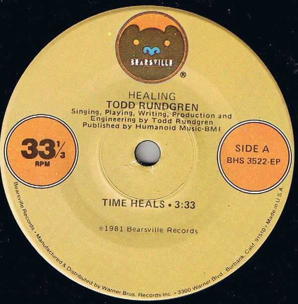 Todd Rundgren : Healing (LP, Album + 7", Single, S/Edition)