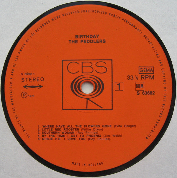 The Peddlers : Birthday (LP, Album, Gat)