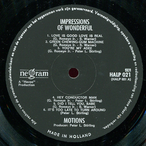 Motions, The : Impressions Of Wonderful (LP,Album)