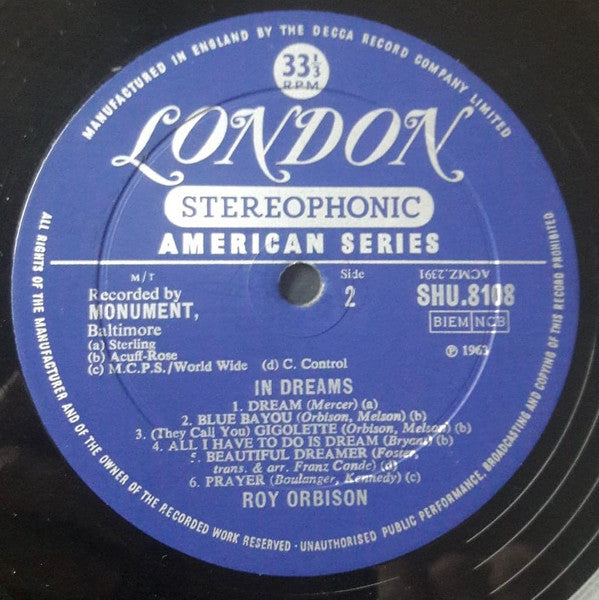 Roy Orbison : In Dreams (LP, Album)