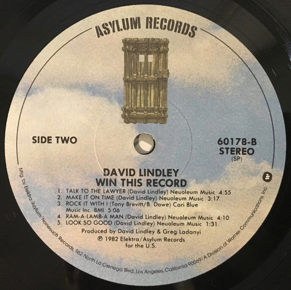 David Lindley And El Rayo-X : Win This Record! (LP,Album,Stereo)