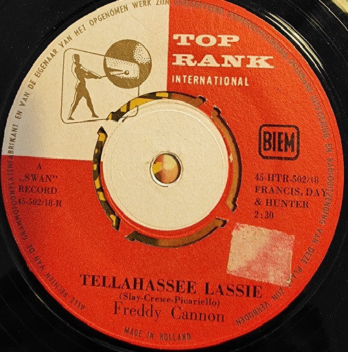 Freddy Cannon : Tellahassee Lassie / Okefenokee (7",45 RPM)