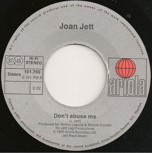 Joan Jett : You Don't Know What You've Got (7",45 RPM)