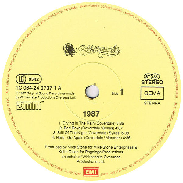 Whitesnake : 1987 (LP,Album)