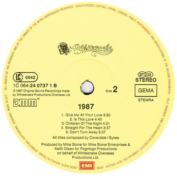Whitesnake : 1987 (LP,Album)