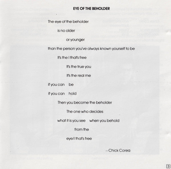Chick Corea Elektric Band, The : Eye Of The Beholder (Album)