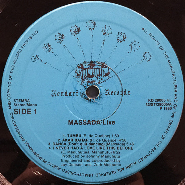 Massada (2) : Live (LP,Album)