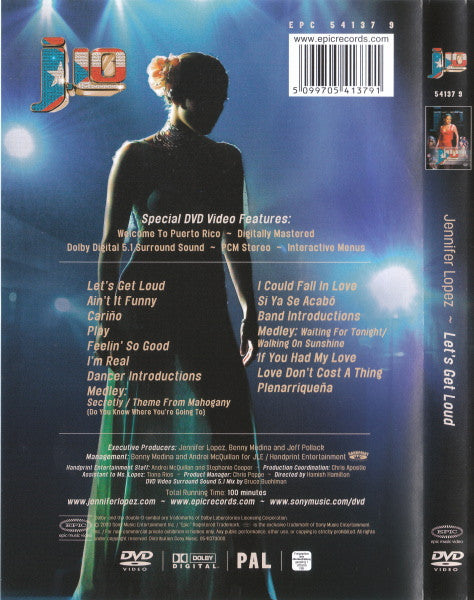 Jennifer Lopez : Let's Get Loud (DVD-Video,PAL)