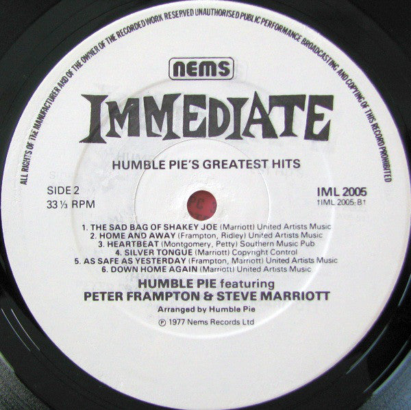 Humble Pie : Greatest Hits (LP,Compilation)