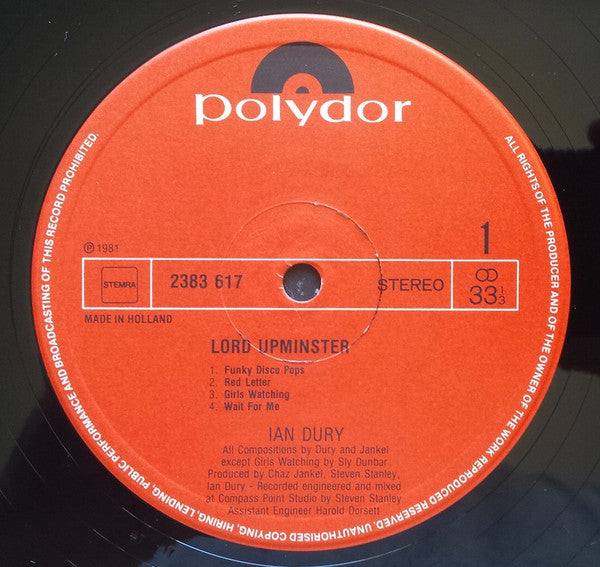 Ian Dury : Lord Upminster (LP,Album)