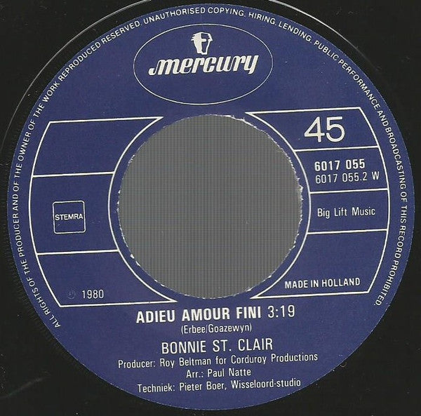 Bonnie St. Claire : Pierrot (7",Single,45 RPM)