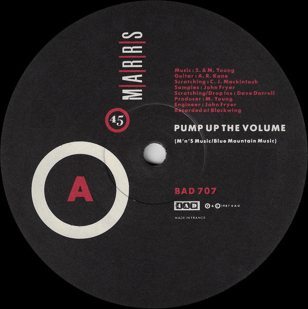 M|A|R|R|S : Pump Up The Volume (12",45 RPM,Single)