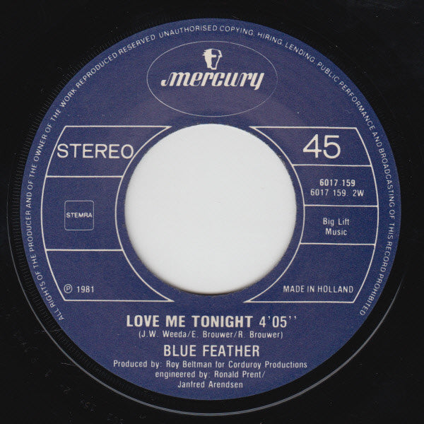 Blue Feather : It's Love (7",45 RPM,Single,Stereo)