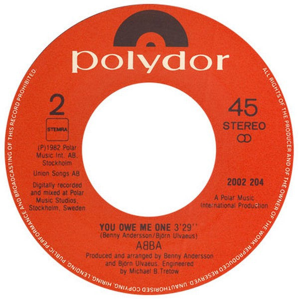 ABBA : Under Attack / You Owe Me One (7",Single,45 RPM)