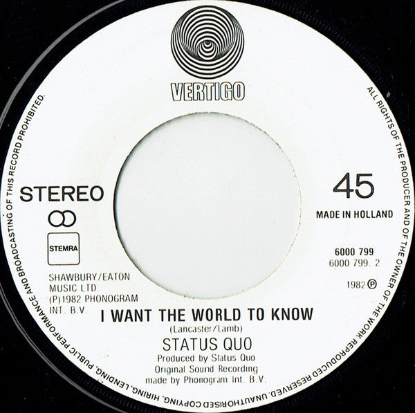 Status Quo : Dear John (7",45 RPM,Single)