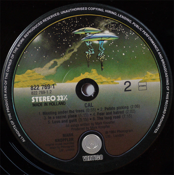 Mark Knopfler : Music By Mark Knopfler From The Film Cal (LP,Album)