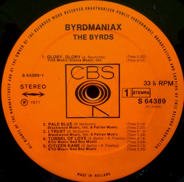 Byrds, The : Byrdmaniax (LP,Album,Stereo)