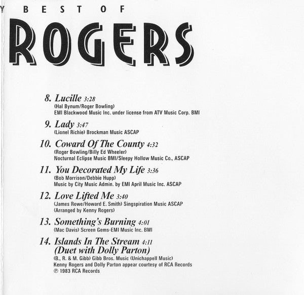 Kenny Rogers : The Very Best Of Kenny Rogers (Album)