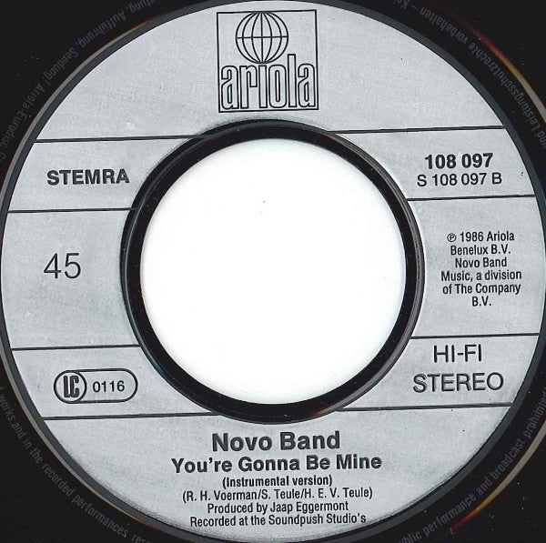 Novo Band : You're Gonna Be Mine (7",45 RPM,Single)
