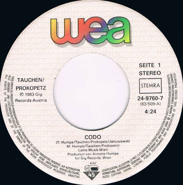 Tauchen-Prokopetz / DÖF : Codo...Düse Im Sauseschritt (7",45 RPM,Single,Stereo)