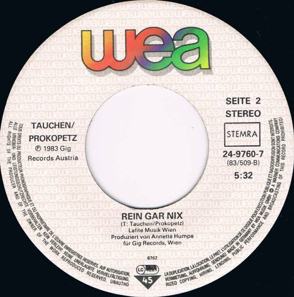 Tauchen-Prokopetz / DÖF : Codo...Düse Im Sauseschritt (7",45 RPM,Single,Stereo)