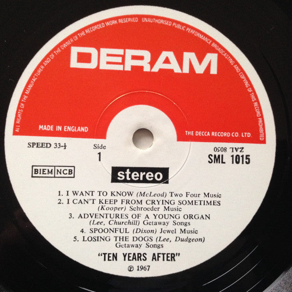 Ten Years After : Ten Years After (LP,Album,Reissue,Stereo)