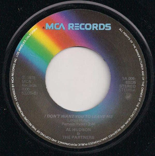 Al Hudson & The Partners : You Can Do It (7",Single,45 RPM)
