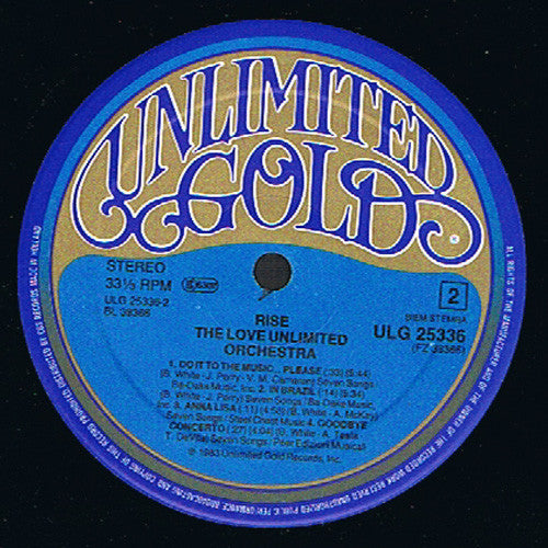 Love Unlimited Orchestra : Rise (LP,Album)