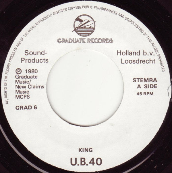 UB40 : Food For Thought / King (7",Single,45 RPM)