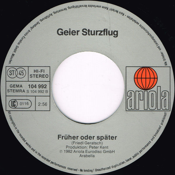 Geier Sturzflug : Bruttosozialprodukt (7",45 RPM,Single,Stereo)