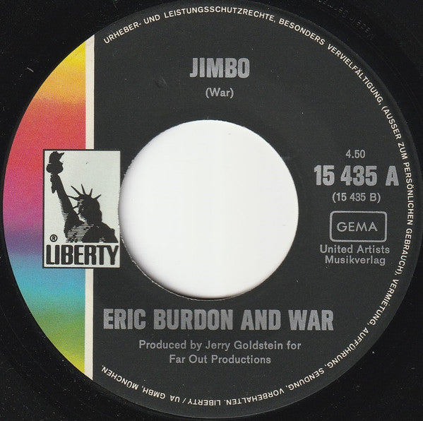 Eric Burdon & War : Home Cookin' / Jimbo (7",45 RPM,Single)