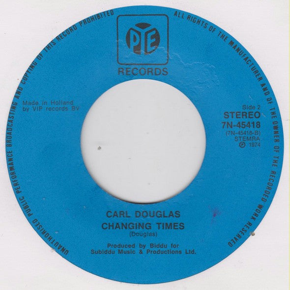 Carl Douglas : Dance The Kung Fu (7",45 RPM,Single,Stereo)