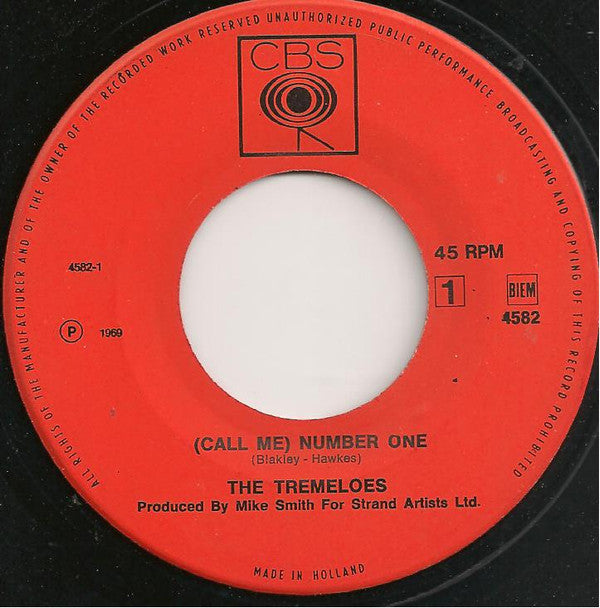 Tremeloes, The : (Call Me) Number One (7",45 RPM,Single)