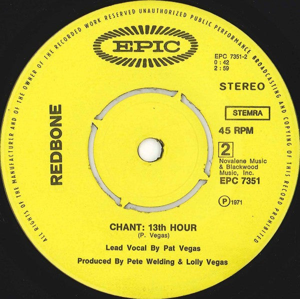 Redbone : The Witch Queen Of New Orleans (7",45 RPM,Single)