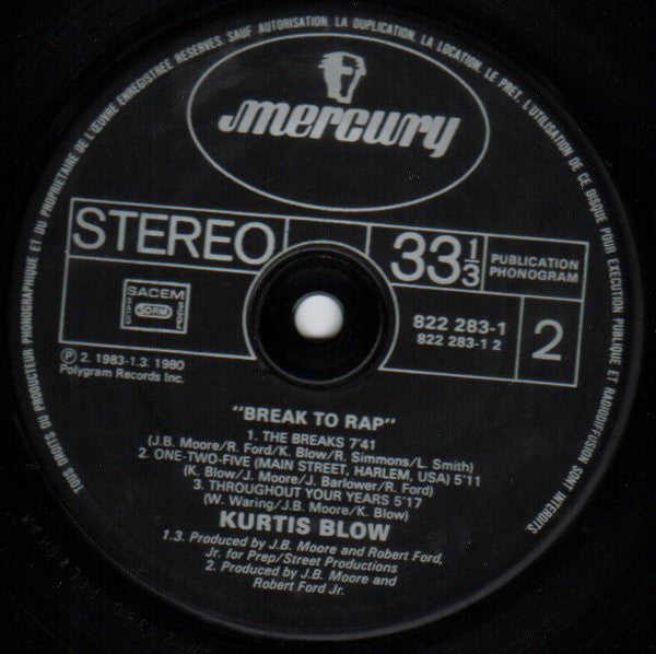 Kurtis Blow : Break To Rap (LP,Mini-Album,Compilation)