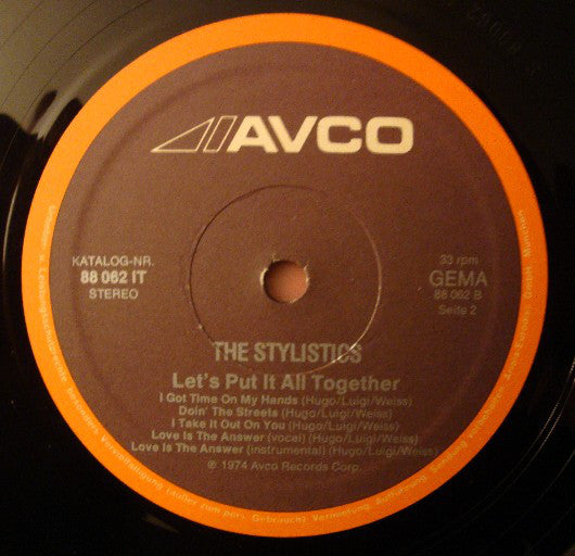 Stylistics, The : Let's Put It All Together (LP,Album)
