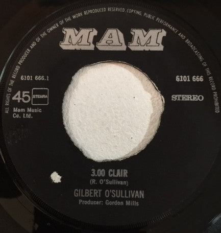 Gilbert O'Sullivan : Clair / What Could Be Nicer (7",45 RPM,Single)