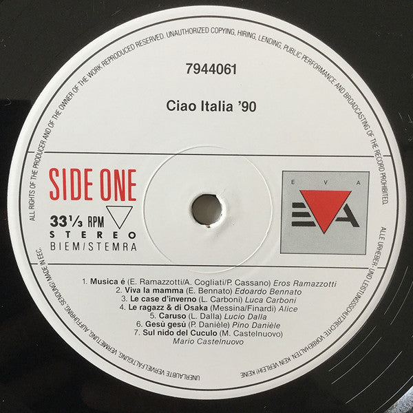Various : Ciao Italia '90 (LP,Compilation)