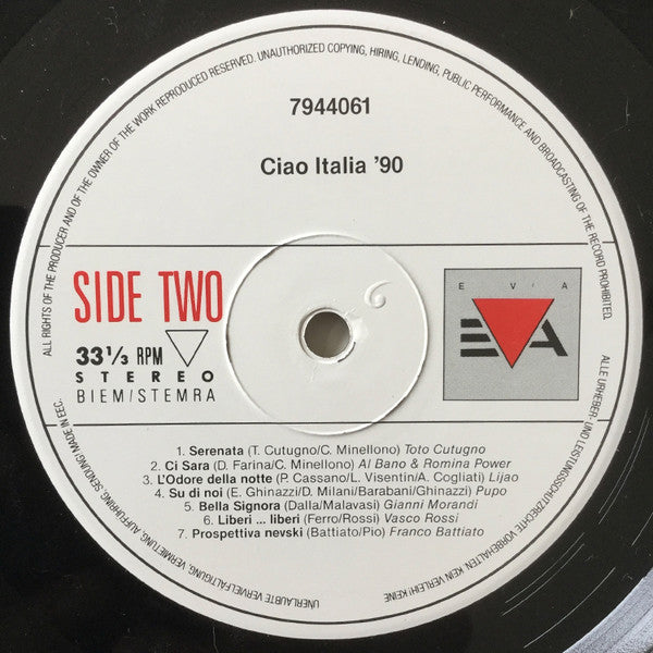 Various : Ciao Italia '90 (LP,Compilation)