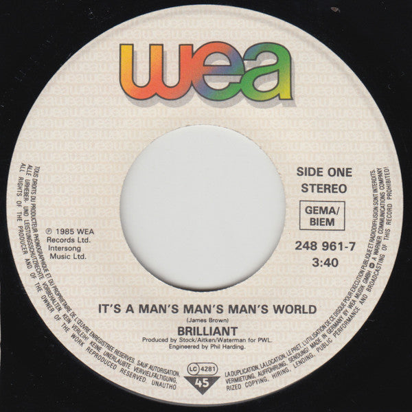 Brilliant : It's A Man's Man's Man's World (7",45 RPM,Single,Stereo)