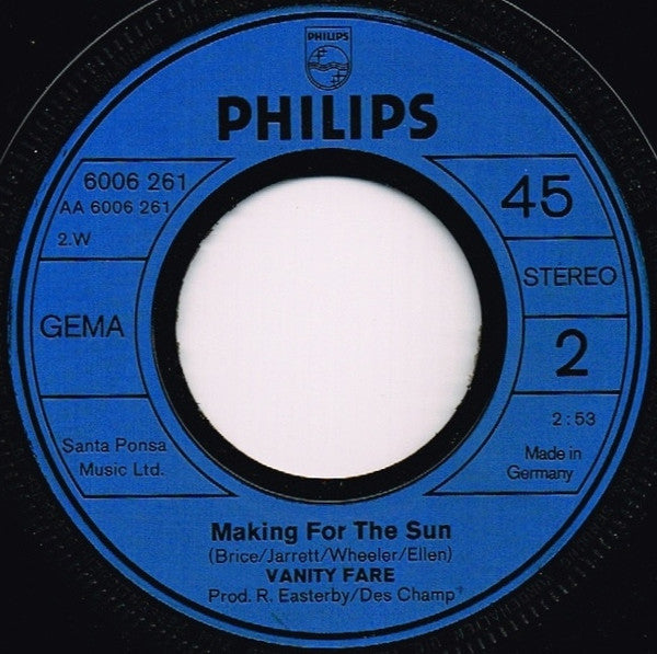 Vanity Fare : Rock And Roll Is Back (7",45 RPM,Single,Repress)