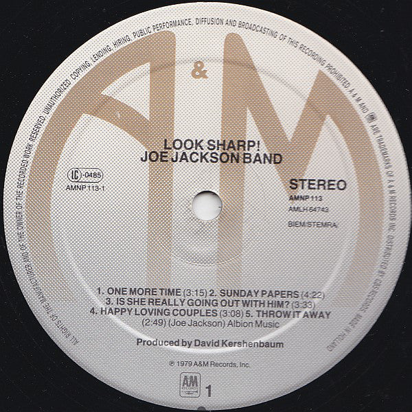 Joe Jackson : Look Sharp! (LP,Album,Reissue,Stereo)