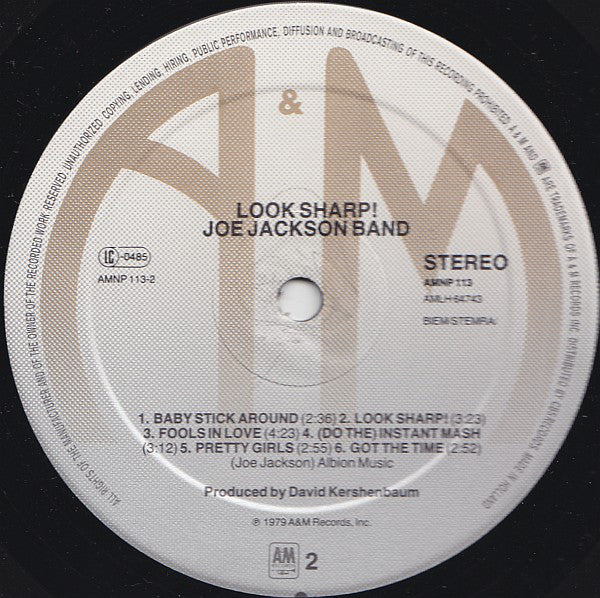 Joe Jackson : Look Sharp! (LP,Album,Reissue,Stereo)