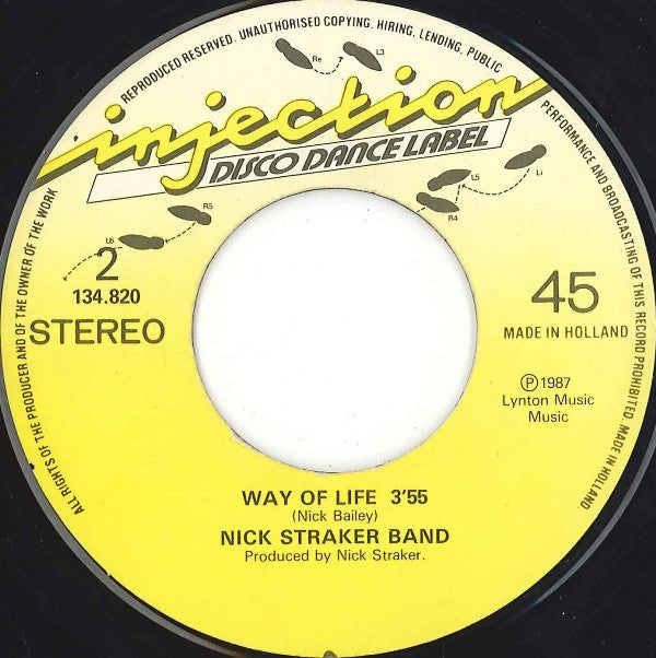 Nick Straker : A Walk In The Park (1987 Production) (7",Single,45 RPM)