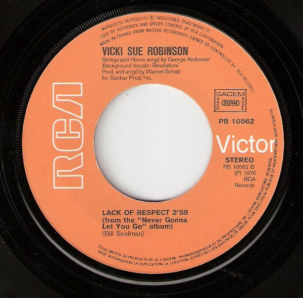 Vicki Sue Robinson : Turn The Beat Around (7",Single,45 RPM)
