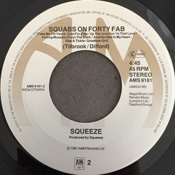 Squeeze (2) : Labelled With Love (7",45 RPM,Single,Stereo)