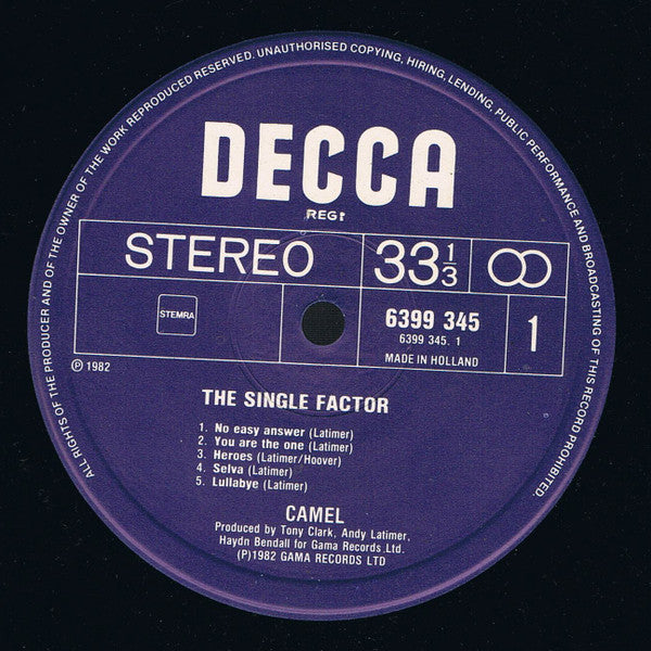 Camel : The Single Factor (LP,Album)