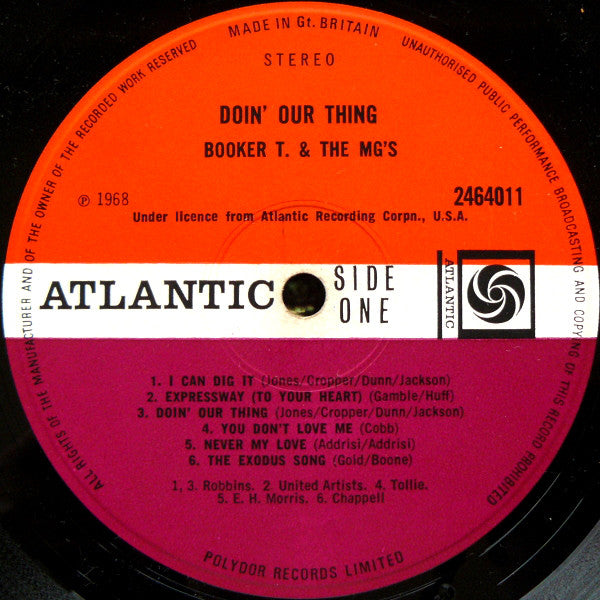 Booker T & The MG's : Doin' Our Thing (LP,Album,Reissue)