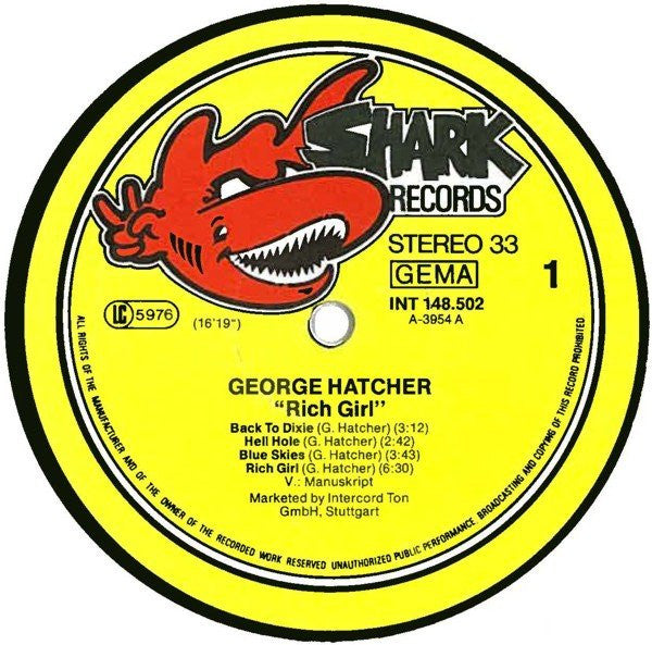 George Hatcher : "Rich Girl" (LP, Album)